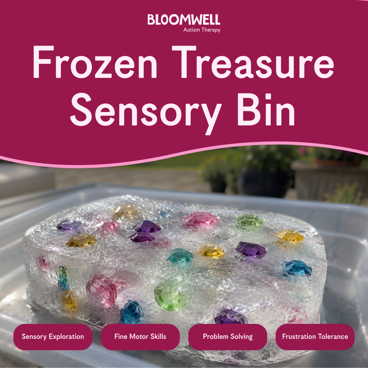 Frozen Treasure Rescue Sensory Bin