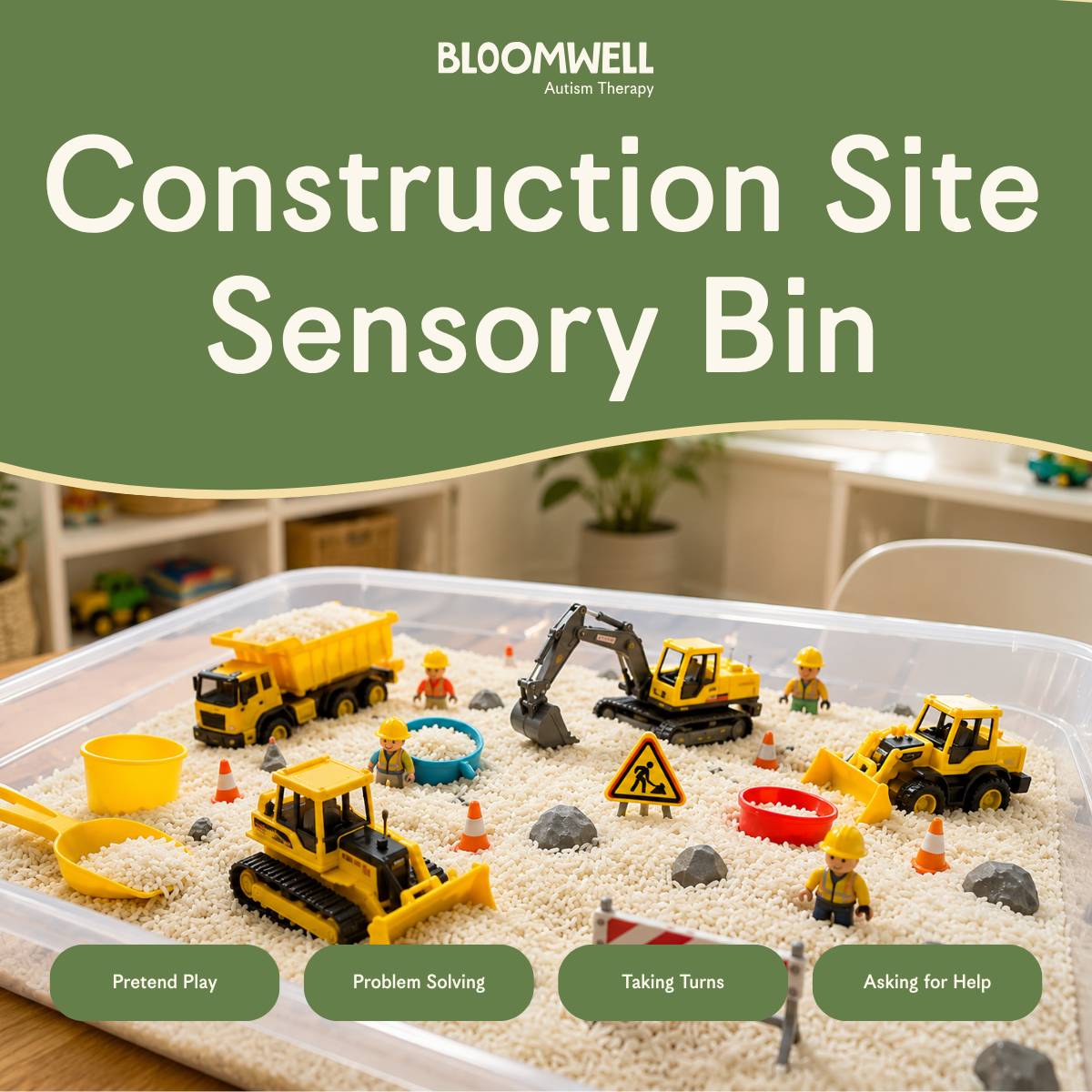 Construction Site Sensory Bin