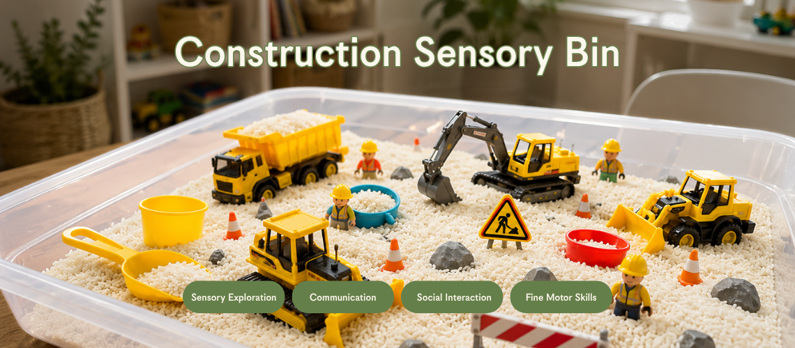 Construction Site Sensory Bin